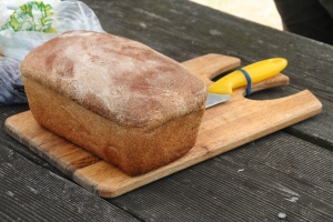 Fresh-baked bread for lunch!